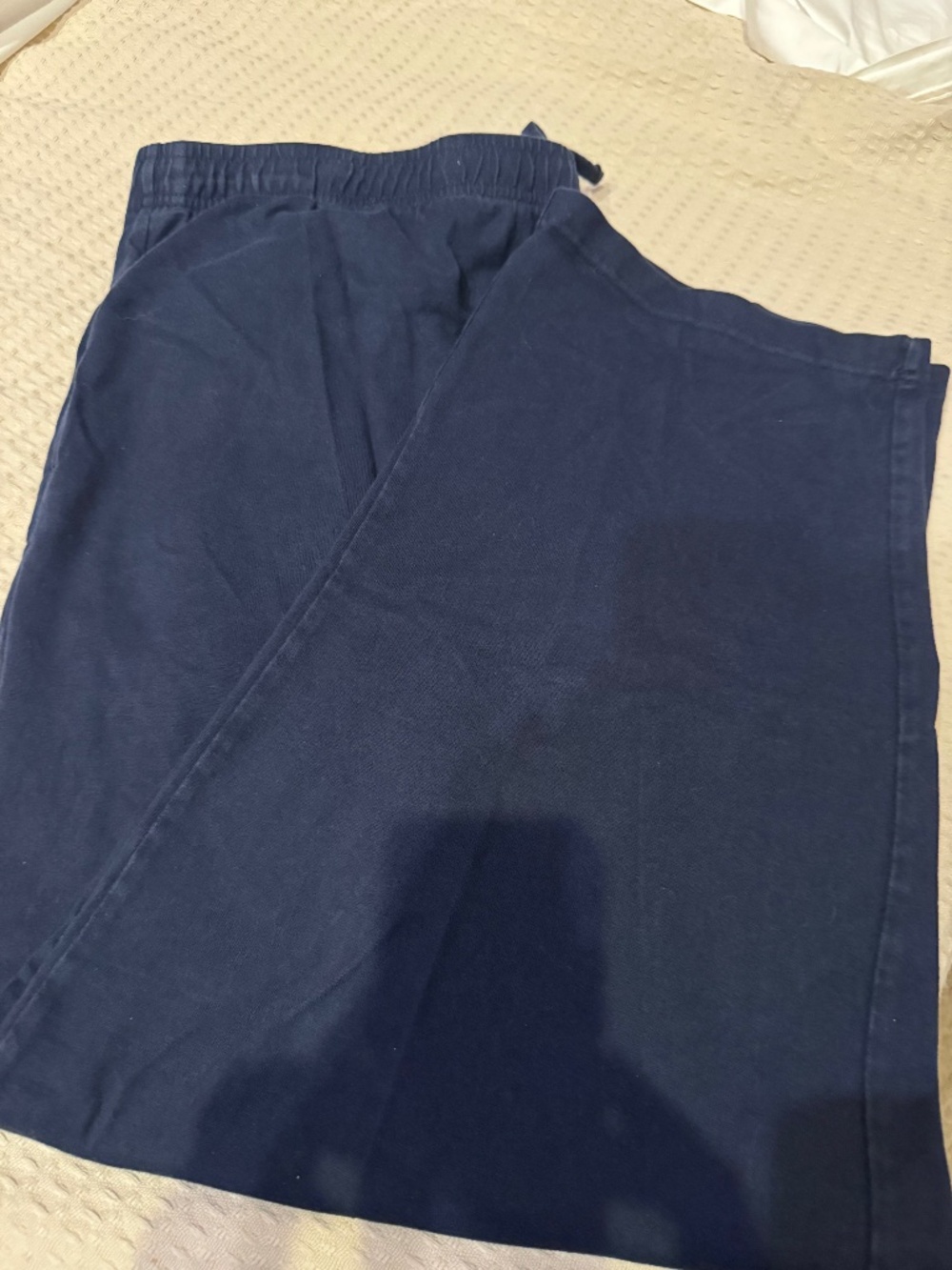 Lands End XXL, elastic waist cotton pant, black